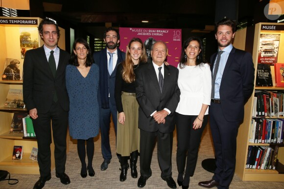 Exclusif - Marc Ladreit de Lacharrière entouré de ses enfants - L'homme d'affaires Marc Ladreit de Lacharrière a confié au musée du Quai Branly-Jacques Chirac le meilleur de sa collection composée de 36 oeuvres remarquables de l'ancienne Afrique équatoriale française et d'Océanie. Paris, le 15 Février 2018 © Dominique Jacovides / Bestimage