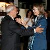 Exclusif - Françoise Nyssen, Marc Ladreit de Lacharrière - L'homme d'affaires Marc Ladreit de Lacharrière a confié au musée du Quai Branly-Jacques Chirac le meilleur de sa collection composée de 36 oeuvres remarquables de l'ancienne Afrique équatoriale française et d'Océanie. Paris, le 15 Février 2018 © Dominique Jacovides / Bestimage