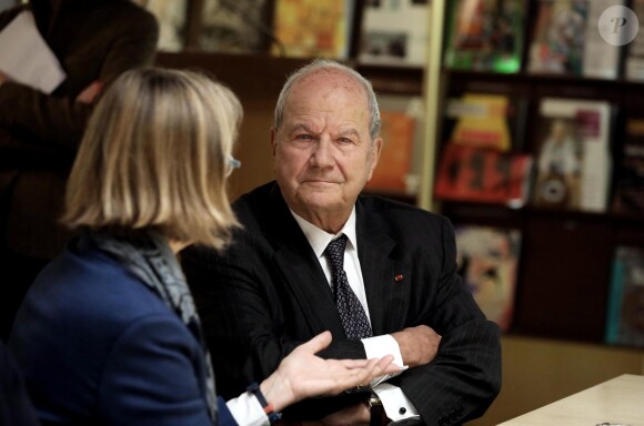 Exclusif - Françoise Nyssen, Marc Ladreit de Lacharrière - L'homme d'affaires Marc Ladreit de Lacharrière a confié au musée du Quai Branly-Jacques Chirac le meilleur de sa collection composée de 36 oeuvres remarquables de l'ancienne Afrique équatoriale française et d'Océanie. Paris, le 15 Février 2018 © Dominique Jacovides / Bestimage