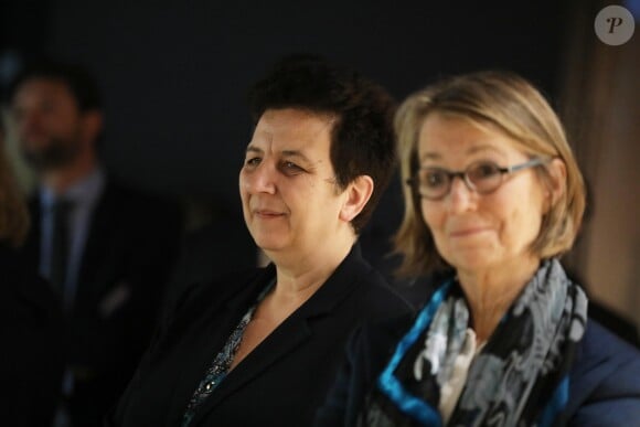 Exclusif - Frédérique Vidal, Françoise Nyssen - L'homme d'affaires Marc Ladreit de Lacharrière a confié au musée du Quai Branly-Jacques Chirac le meilleur de sa collection composée de 36 oeuvres remarquables de l'ancienne Afrique équatoriale française et d'Océanie. Paris, le 15 Février 2018 © Dominique Jacovides / Bestimage