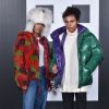 Tina Kunakey et son frère Zachary Kunakey assistent à la présentation "Moncler Genius" en ouverture de la Fashion Week de Milan, le 20 février 2018.