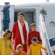 Le premier ministre Justin Trudeau, sa femme Sophie et leurs enfants Xavier, Ella-Grace et Hadrien arrivent à Ahmedabad, en Inde. 19 février 2018.