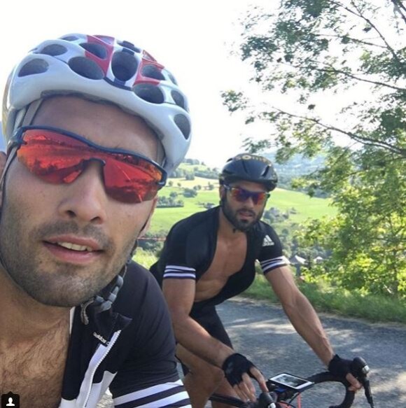 Martin et Simon Fourcade lors d'un entraînement à vélo. Instagram, le 23 août 2017.