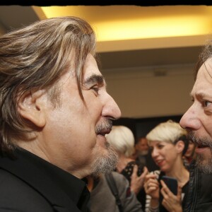 Exclusif - Mathieu Amalric - Serge Lama en concert à l'Olympia dans le cadre de sa tournée " Je débute ". Paris, le 11 février 2018. © Alain Guizard / Bestimage