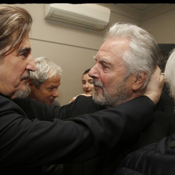 Exclusif - Pierre Arditi - Serge Lama en concert à l'Olympia dans le cadre de sa tournée " Je débute ". Paris, le 11 février 2018. © Alain Guizard / Bestimage