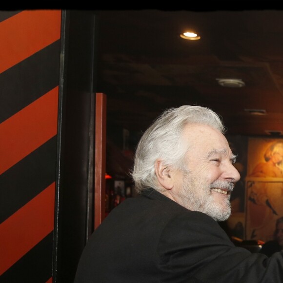 Exclusif - Pierre Arditi et Patrick Bruel - Serge Lama en concert à l'Olympia dans le cadre de sa tournée " Je débute ". Paris, le 11 février 2018. © Alain Guizard / Bestimage