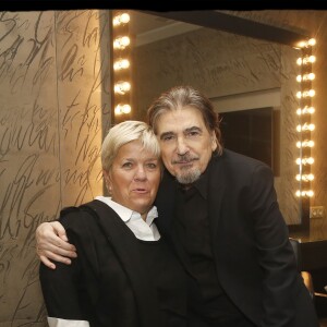 Exclusif - Mimie Mathy - Serge Lama en concert à l'Olympia dans le cadre de sa tournée " Je débute ". Paris, le 9 février 2018. © Alain Guizard / Bestimage