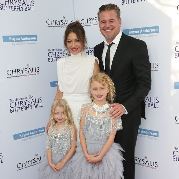 Rebecca Gayheart et Eric Dane avec leurs filles Georgia et Billie  au 16e Chrysalis Butterfly Ball à Los Angeles le 3 juin 2017.