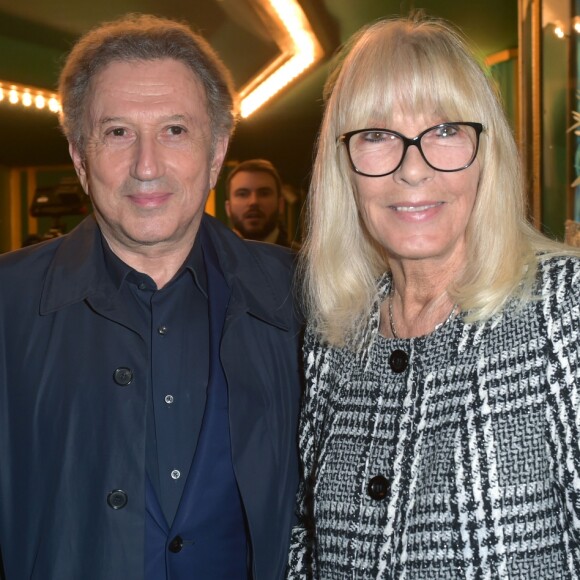 Exclusif - Michel Drucker et sa femme Dany Saval à la générale du spectacle musical "Les Choristes" au théâtre des Folies Bergère à Paris, le 2 mars 2017. © Gorassini-Moreau/Bestimage
