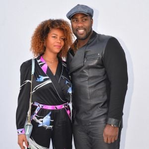 Luthna Plocus et son compagnon Teddy Riner au défilé de Léonard, collection prêt-à-porter automne-hiver 2018/2019, à Paris, le 5mars 2018 © CVS-Veeren / Bestimage