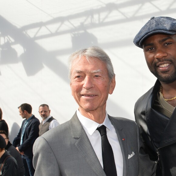 Jean-Claude Narcy et Teddy Riner au défilé de Léonard, collection prêt-à-porter automne-hiver 2018/2019, à Paris, le 5mars 2018 © CVS-Veeren / Bestimage