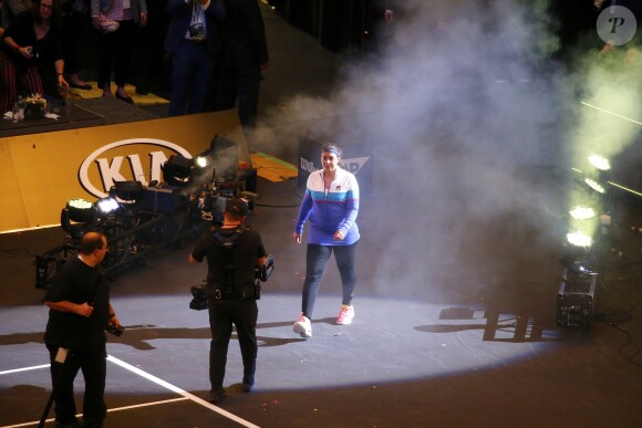 Marion Bartoli a fait son retour lors du mini-tournoi d'exhibition Tie Break Tens au Madison Square Garden à New York City, le 5 mars 2018, s'inclinant contre Serena Williams (10-6). Mais heureuse.