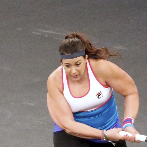 Marion Bartoli a fait son retour lors du mini-tournoi d'exhibition Tie Break Tens au Madison Square Garden à New York City, le 5 mars 2018, s'inclinant contre Serena Williams (10-6). Mais heureuse.