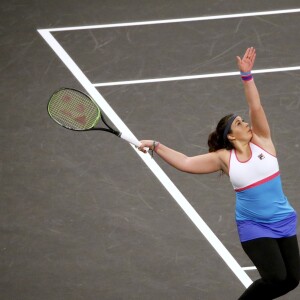 Marion Bartoli a fait son retour lors du mini-tournoi d'exhibition Tie Break Tens au Madison Square Garden à New York City, le 5 mars 2018, s'inclinant contre Serena Williams (10-6). Mais heureuse.