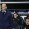 L'entraineur du Real Madrid Zinédine Zidane lors du huitième de finale retour de Ligue des Champion, du Paris Saint-Germain contre le Real Madrid au parc des Princes à Paris, France, le 6 mars 2018. Le Real Madrid a gagné 2-1. © Marc Ausset-Lacroix/Bestimage