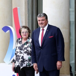 Edwige Avice et David Douillet, membre de la délégation française de Paris 2024, au palais de l'Elysée à Paris, France, le 16 septembre 2017. © Stéphane Lemouton/Bestimage