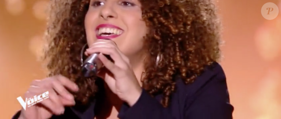 Meryem dans "The Voice 7" sur TF1 le 10 mars 2018.