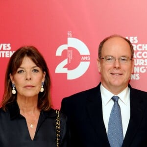 Semi-Exclusif - Le prince Albert II de Monaco et la princesse Caroline de Hanovre lors de la soirée des 20 ans des archives audiovisuelles de Monaco au Grimaldi Forum à Monaco, le 13 juin 2017. © Bruno Bebert/Bestimage