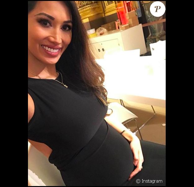 La Djette Angie, Angela, s'affiche enceinte de son compagnon Samuel Le Bihan - mars 2018