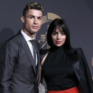 Cristiano Ronaldo et Georgina Rodriguez lors de la cérémonie des Quina Awards, à Lisbonne le 19 mars 2018.
