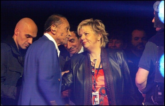 Catherine et Henri Salvador pour les adieux du chanteur au Palais des Congrès, le 21 décembre 2007. 