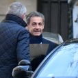 Semi-exclusif - L'avocat de Nicolas Sarkozy, Maître Thierry Herzog est venu le chercher ce matin à son domicile de Neuilly-sur-Seine pour l’emmener dans les locaux de la police judiciaire à Nanterre ou sa garde à vue doit reprendre le 21 mars 2018. Après avoir passé la journée de mardi en garde à vue, Nicolas Sarkozy en est sorti vers minuit et a dormi chez lui. L'ancien président de la République est entendu dans le cadre de l’enquête sur le possible financement par la Libye de sa campagne présidentielle victorieuse de 2007.  Semi-exclusive - Nicolas Sarkozy's lawyer, Thierry Herzog, came to get him this morning at his home in Neuilly-sur-Seine to take him to the judicial police in Nanterre where his detention must resume on March 21, 2018. After spending the day on Tuesday in custody, Nicolas Sarkozy came out around midnight and slept at home. The former French President of the Republic is heard in the context of the investigation into the possible financing by Libya of his victorious presidential campaign of 2007.21/03/2018 - Neuilly