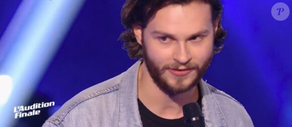 Billy Boguard lors de l'audition finale de "The Voice 7" (TF1), épisode diffusé samedi 24 mars 2018.