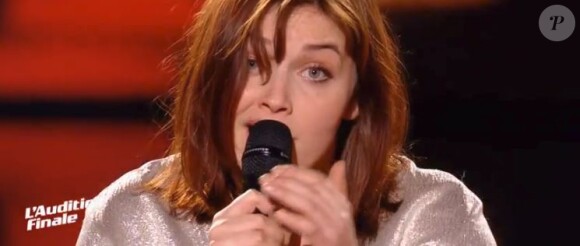 Chloé lors de l'audition finale de "The Voice 7" (TF1), épisode diffusé samedi 24 mars 2018.