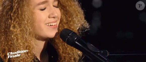 Ecco lors de l'audition finale de "The Voice 7" (TF1), épisode diffusé samedi 24 mars 2018.