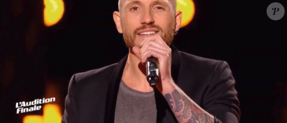 Eric Jetner lors de l'audition finale de "The Voice 7" (TF1), épisode diffusé samedi 24 mars 2018.