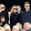 David Hallyday, Laura Smet, Laeticia Hallyday, ses filles Jade et Joy devant l'église de la Madeleine pour les obsèques de Johnny Hallyday à Paris, France, le 9 décembre 2017. © Veeren/Bestimage