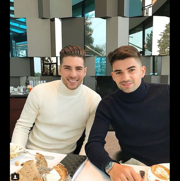 Luca et Enzo Zidane, les fils de Zinédine Zidane, réunis à Lausanne. Instagram, le 24 mars 2018.