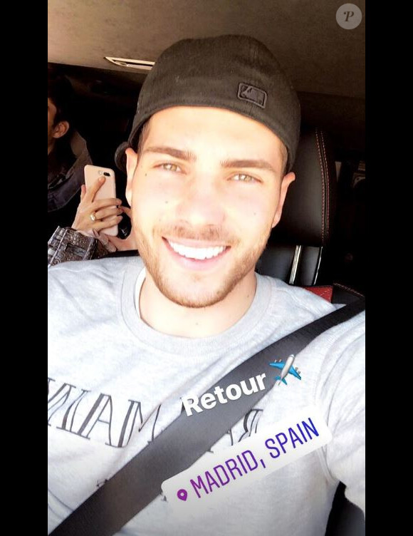 Luca Zidane rentre en Espagne après avoir été en Suisse pour l'anniversaire de son grand frère Enzo. Instagram, le 26 mars 2018.