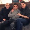 Zinédine Zidane, sa femme Véronique et leur fils Enzo sur Instagram le 26 mars 2018.