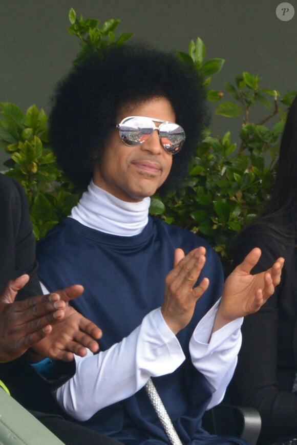 Prince à Roland-Garros à Paris le 2 juin 2014