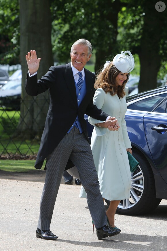 David Matthews et sa femme arrivent au mariage de leur fils James avec Pippa Middleton à Berkshire le 20 mai 2017.