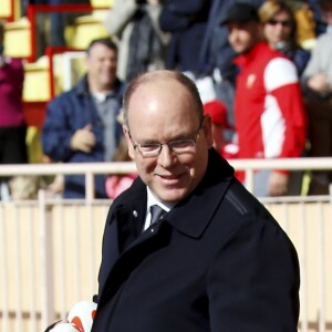 Le prince Albert II de Monaco, la princesse Charlene de Monaco et leurs enfants, le prince Jacques et la princesse Gabriella - 8ème édition du tournoi de rugby Sainte-Dévote au Stade Louis II à Monaco, le 31 mars 2018. © Jean-François Ottonello/Nice Matin/Bestimage