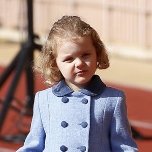 Le prince Albert II de Monaco, la princesse Charlene de Monaco et leurs enfants, le prince Jacques et la princesse Gabriella - 8ème édition du tournoi de rugby Sainte-Dévote au Stade Louis II à Monaco, le 31 mars 2018. © Jean-François Ottonello/Nice Matin/Bestimage