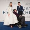 Felicity Jones, Eddie Redmayne, Stephen Hawking - Première du film "The Theory of Everything" à Londres le 9 décembre 2014.