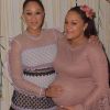 Tamera Mowry et sa soeur Tia Mowry enceinte - Tia Mowry enceinte fête sa baby shower en famille et avec des ses amis au restaurant Il Pastaio à Beverly Hills, le 2 avril 2018