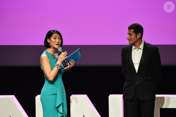 Fleur Pellerin, présidente de CanneSéries, et David Lisnard, maire de Cannes - Soirée d'ouverture de la 1e édition du festival CanneSéries le 4 avril 2018, à Cannes. © Bruno Bebert/Bestimage