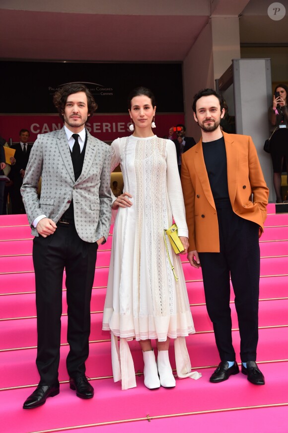 Alexander Vlahos, Elisa Lasowski et George Blagden - Soirée d'ouverture de la 1e édition du festival CanneSéries le 4 avril 2018, à Cannes. © Bruno Bebert/Bestimage