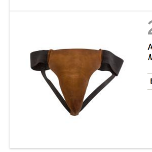 Extrait du catalogue de la vente "Russell Crowe: The Art of divorce" - Le jockstrap que l'acteur portait dans "De l'ombre à la lumière" en 2005. Ce slip en cuir a été adjugé 7 000 dollars.