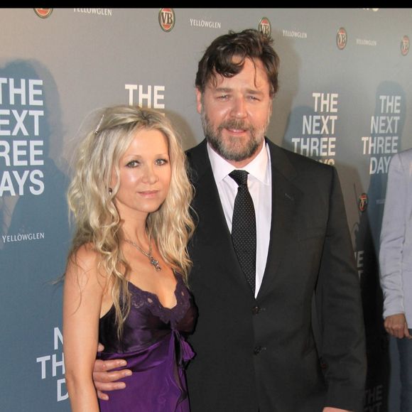 Russell Crowe et son ex-femme Danielle Spencer à Sydney, le 30 janvier 2011.