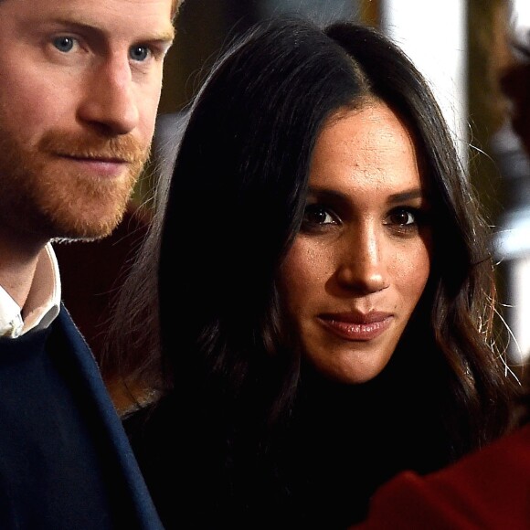 Le prince Harry et Meghan Markle lors d'une réception pour les jeunes au palais de Holyroodhouse à Edimbourg, Ecosse, le 13 février 2018.