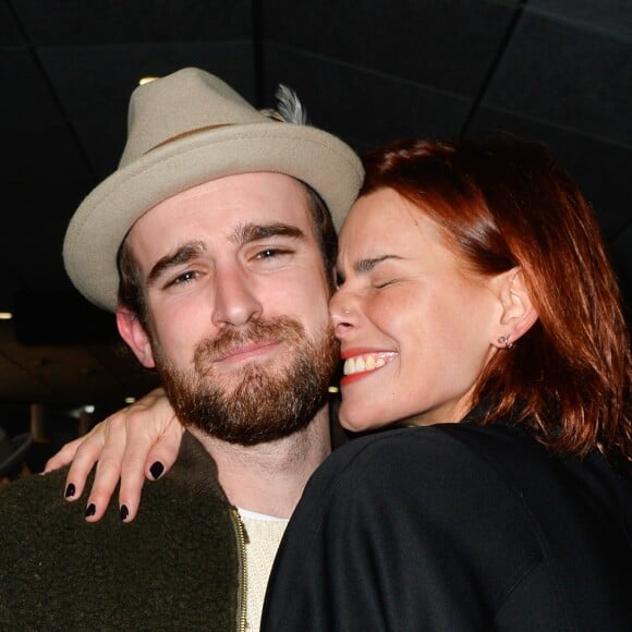 Exclusif - Fauve Hautot et son compagnon Jules Renault à la générale de la comédie musicale "Saturday Night Fever" au Palais des Sports de Paris le 9 février 2017. © Coadic Guirec - Dominique Jacovides / Bestimage