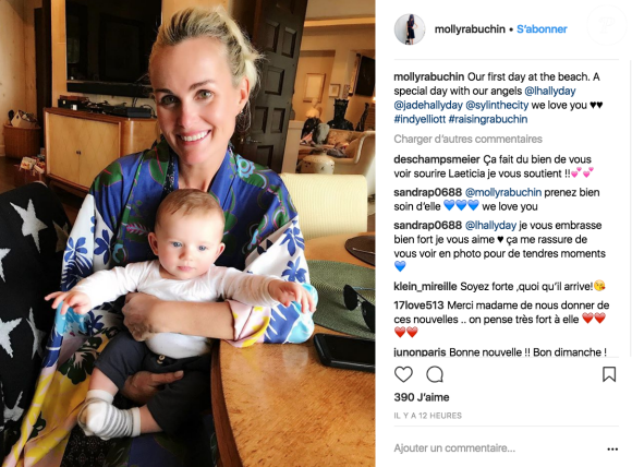 Laeticia et Indy, le fils de son amie Molly Rubuchin, à Los Angeles - Instagram, le 7 avril 2018.
