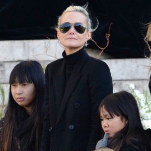 Brigitte Macron, Laeticia Hallyday et ses filles Joy et Jade, Laura Smet, David Hallyday - Arrivées des personnalités en l'église de La Madeleine pour les obsèques de Johnny Hallyday à Paris le 8 decembre 2017. © Veeren/Bestimage