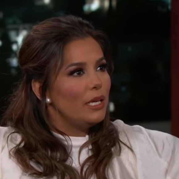 Eva Longoria sur le plateau de l'émission de Jimmy Kimmel le 11 avril 2018