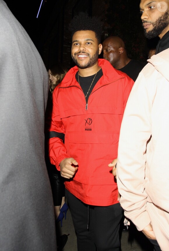 The Weeknd arrive à la discothèque l'Avenue à Hollywood le 2 février 2018.